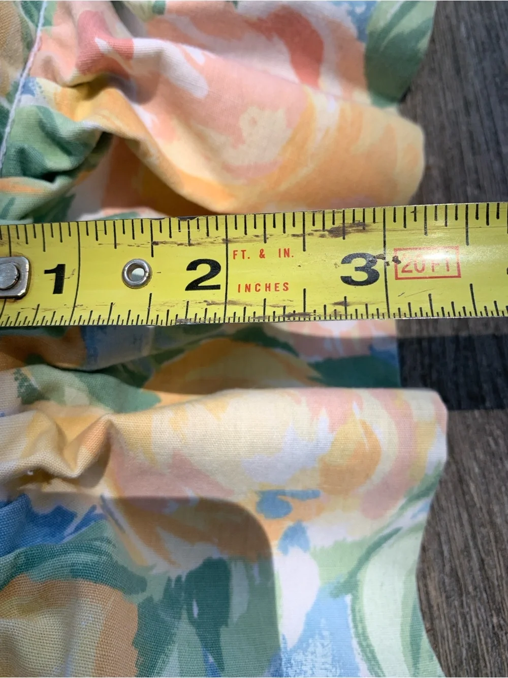Vintage Croscill Floral Ruffled Throw Pillow in Pastel Yellow, Pink, Blue, Green